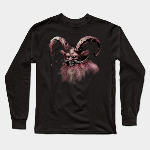 Christmas Krampus Long Sleeve T-Shirt by H. R. Sinclair