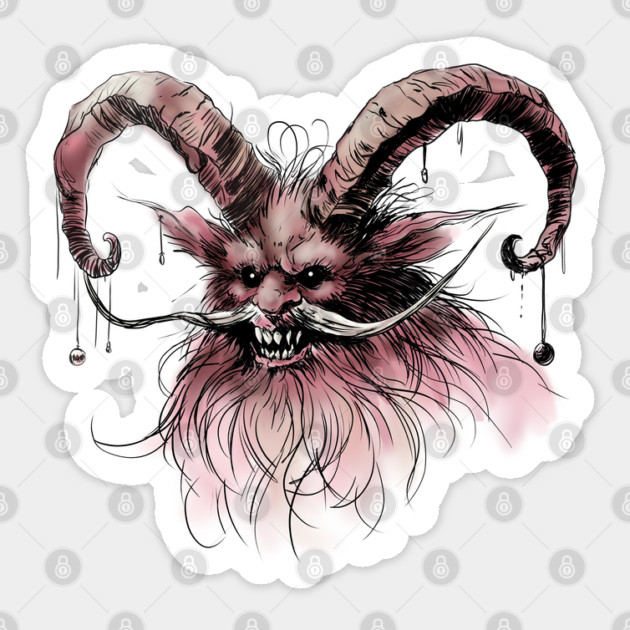 Christmas Krampus Sticker by H. R. Sinclair