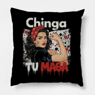 Retro Chinga Tu MAGA Statement Pillow