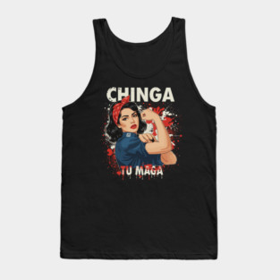 Retro Chinga Tu MAGA Statement Tank Top
