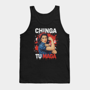 Retro Chinga Tu MAGA Statement Tank Top