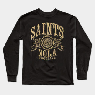 Saints Vintage Football Long Sleeve T-Shirt