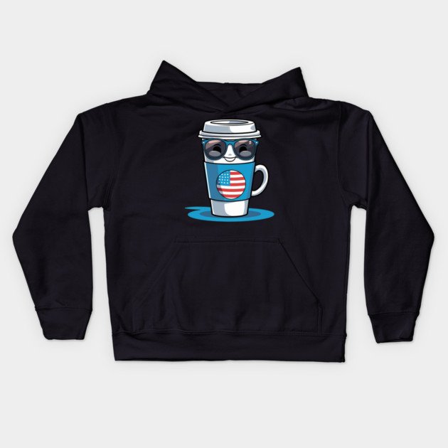 Coffee theme Funny Coffee Lover Kids Hoodie by SR8891