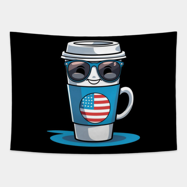 Coffee theme Funny Coffee Lover Tapestry by SR8891