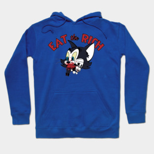 EAT THE RICH (VINTAGE CARTOON CAT) Hoodie