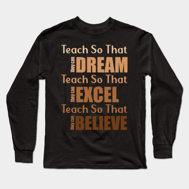 Black Teacher Magic - Inspiring Minds & Futures Long Sleeve T-Shirt by UrbanLifeApparel