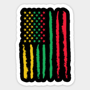 Pan African - American Flag Magnet