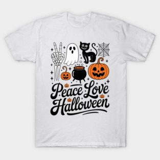 Peace Love Halloween T-Shirt