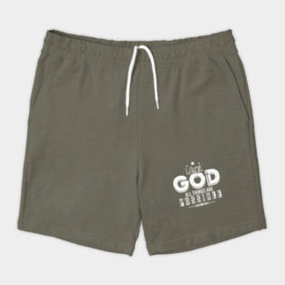 With God All Things Are Possible Text Design Shorts