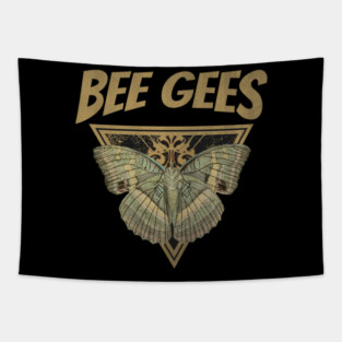 Bee Gees Retro Butterfly Design Tapestry