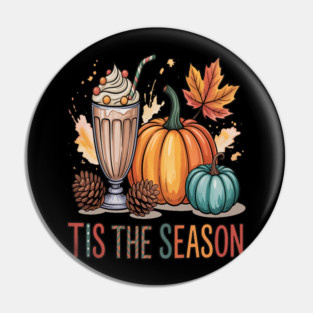Tis The Season, Fall Pumpkin Halloween Pin