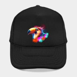 Crested Toucan Bird Colorful Hair Hat