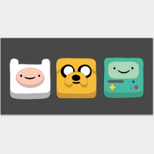 Jake, Finn and Bmo Posters and Art