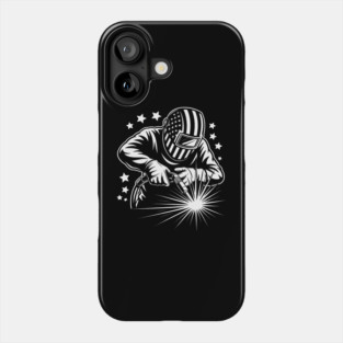 Welder American Flag USA Patriotic Welding Welder Women Men Phone Case