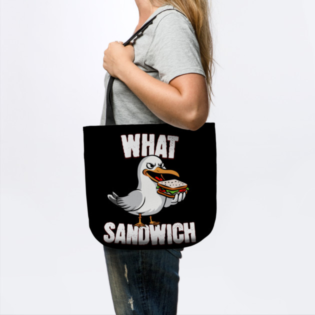 What Sandwich Funny Seagull Design by belownormal