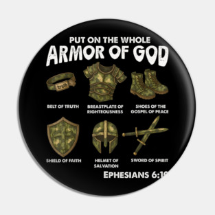 Armor Of God Camo Ephesians 6 Design Pin