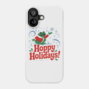 Hoppy Holidays Frog Christmas Amphibian Design Phone Case