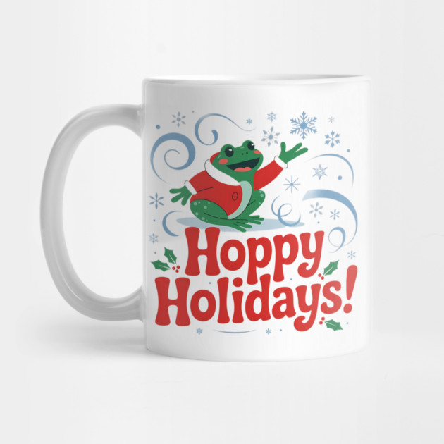 Hoppy Holidays Frog Christmas Amphibian Design by BirdsnStuff