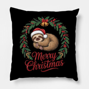 Merry Christmas Sleeping Sltoh with Christmas Bells Pillow