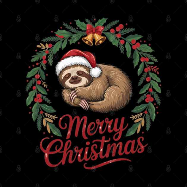 Merry Christmas Sleeping Sltoh with Christmas Bells by BirdsnStuff