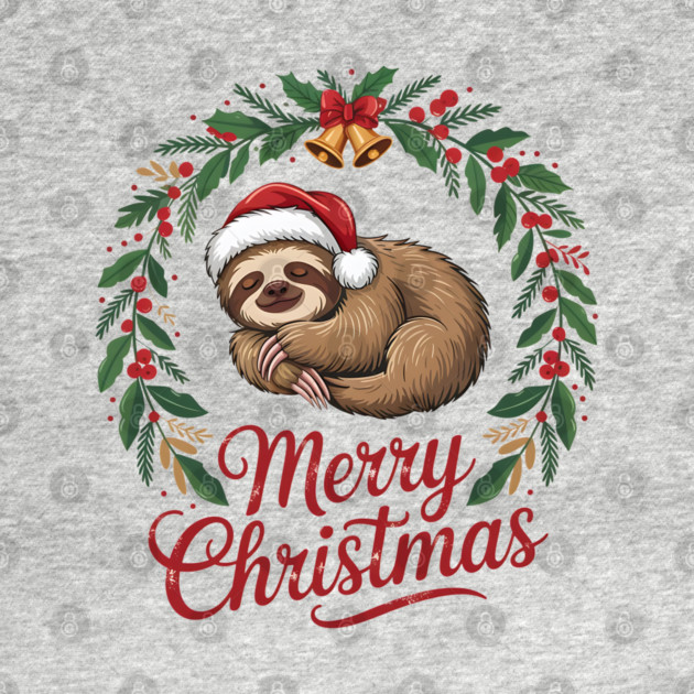 Merry Christmas Sleeping Sltoh with Christmas Bells by BirdsnStuff