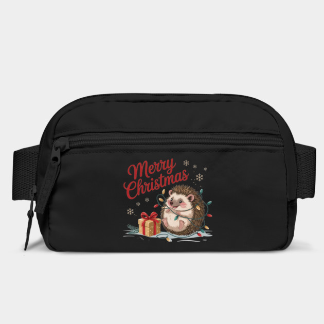 Merry Christmas Hedgehog Wildlife Art Design by BirdsnStuff