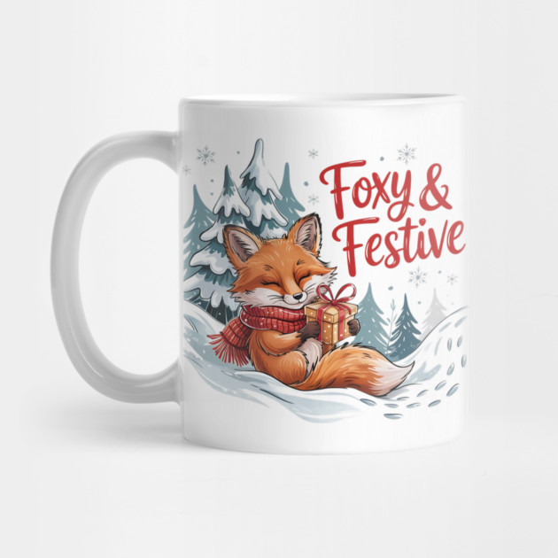 Foxy and Festive Christmas Fox Holiday Design by BirdsnStuff