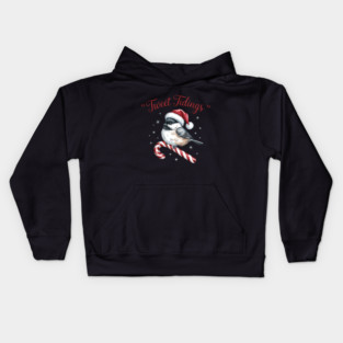 Tweet Tidings Carolina Chickadee Bird Christmas Design Kids Hoodie