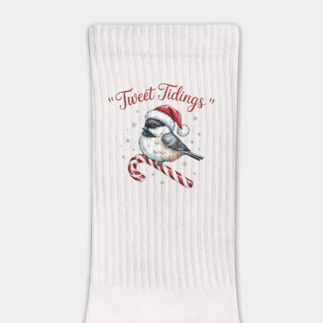 Tweet Tidings Carolina Chickadee Bird Christmas Design by BirdsnStuff