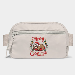 Merry Christmas Sleeping Sloth Holiday Design Bag