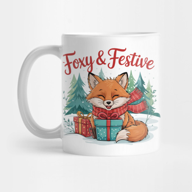 Foxy and Festive Christmas Fox Snow Wildlife Design by BirdsnStuff