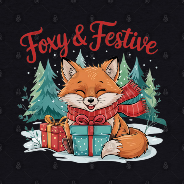 Foxy and Festive Christmas Fox Snow Wildlife Design by BirdsnStuff