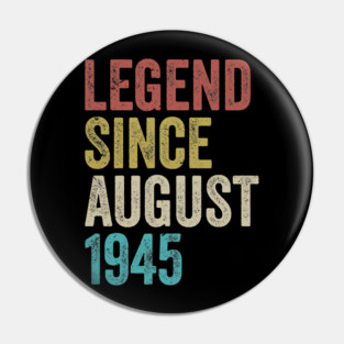 Legend Since 1945 – Vintage 80th Birthday Pin