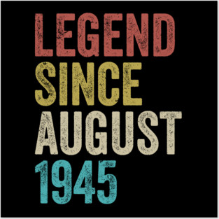 Legend Since 1945 – Vintage 80th Birthday Posters and Art