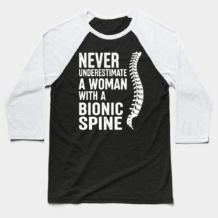 Spinal Fusion Art For Men Women Kids Spine Surgery Baseball T-Shirt