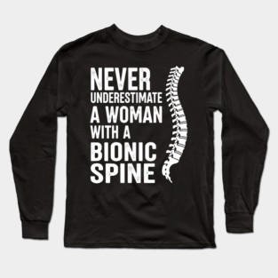 Spinal Fusion Art For Men Women Kids Spine Surgery Long Sleeve T-Shirt