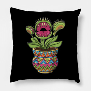 Venus Flytrap Enthusiast Carnivorous Plant Obsession Pillow