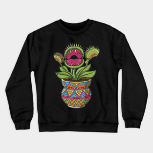 Venus Flytrap Enthusiast Carnivorous Plant Obsession Crewneck Sweatshirt