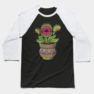 Venus Flytrap Enthusiast Carnivorous Plant Obsession Baseball T-Shirt
