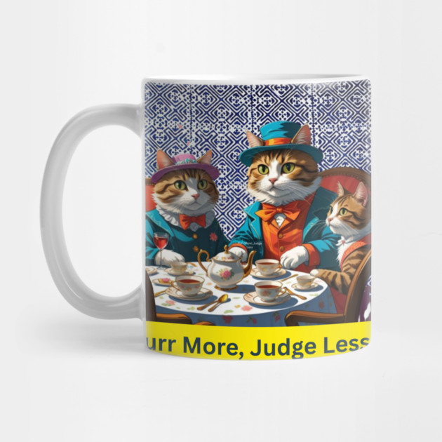 Purr More, Judge Less – Indigo Hmong Cat Wisdom by Pimcolle
