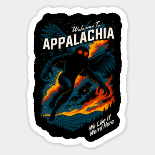 Welcome To Appalachia Mothman Sticker