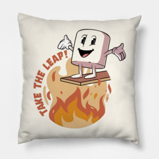 Take the Leap. Brave Marshmallow Dive Pillow