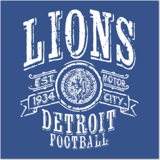 Lions Vintage Football Posters and Art
