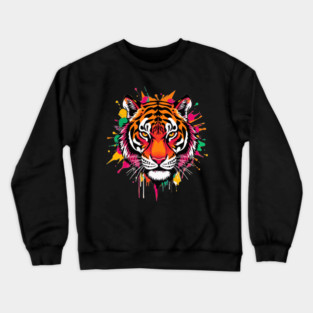 Graffiti Tiger Street Art – Bold Urban Jungle Vibes Crewneck Sweatshirt