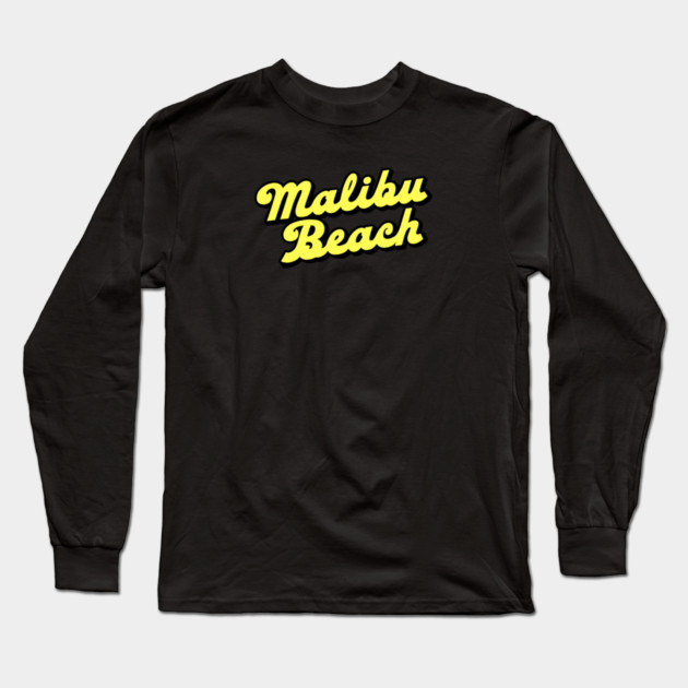 Malibu Beach 1978 Long Sleeve T-Shirt by The Daily Ghost