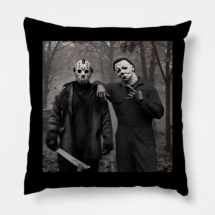 Jason Voorhes Michael Myers Shirt Funny Halloween Horror Movie Characters M4536 Pillow