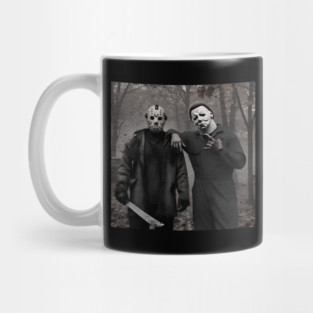 Jason Voorhes Michael Myers Shirt Funny Halloween Horror Movie Characters M4536 Mug