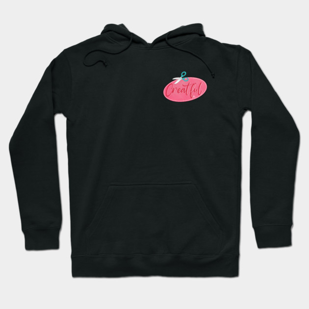 Creatful Logo - Left chest logo Hoodie by Nancy Fellows