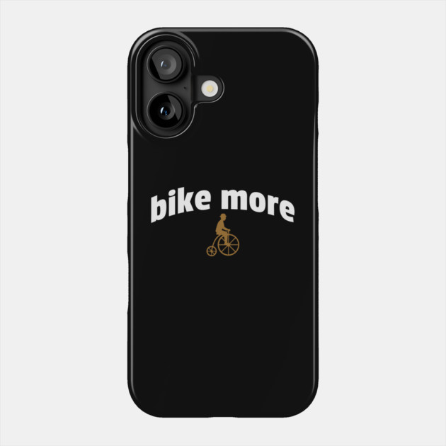 Bike More – Embroidered Penny Farthing Rider Design Phone Case by DonWillisJrArt