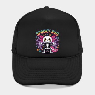 Spooky Axolotl Skeleton Costume Art Hat